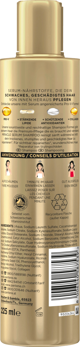 Shampoo Repair & Care, Collagen Miracle Serum, 225 ml