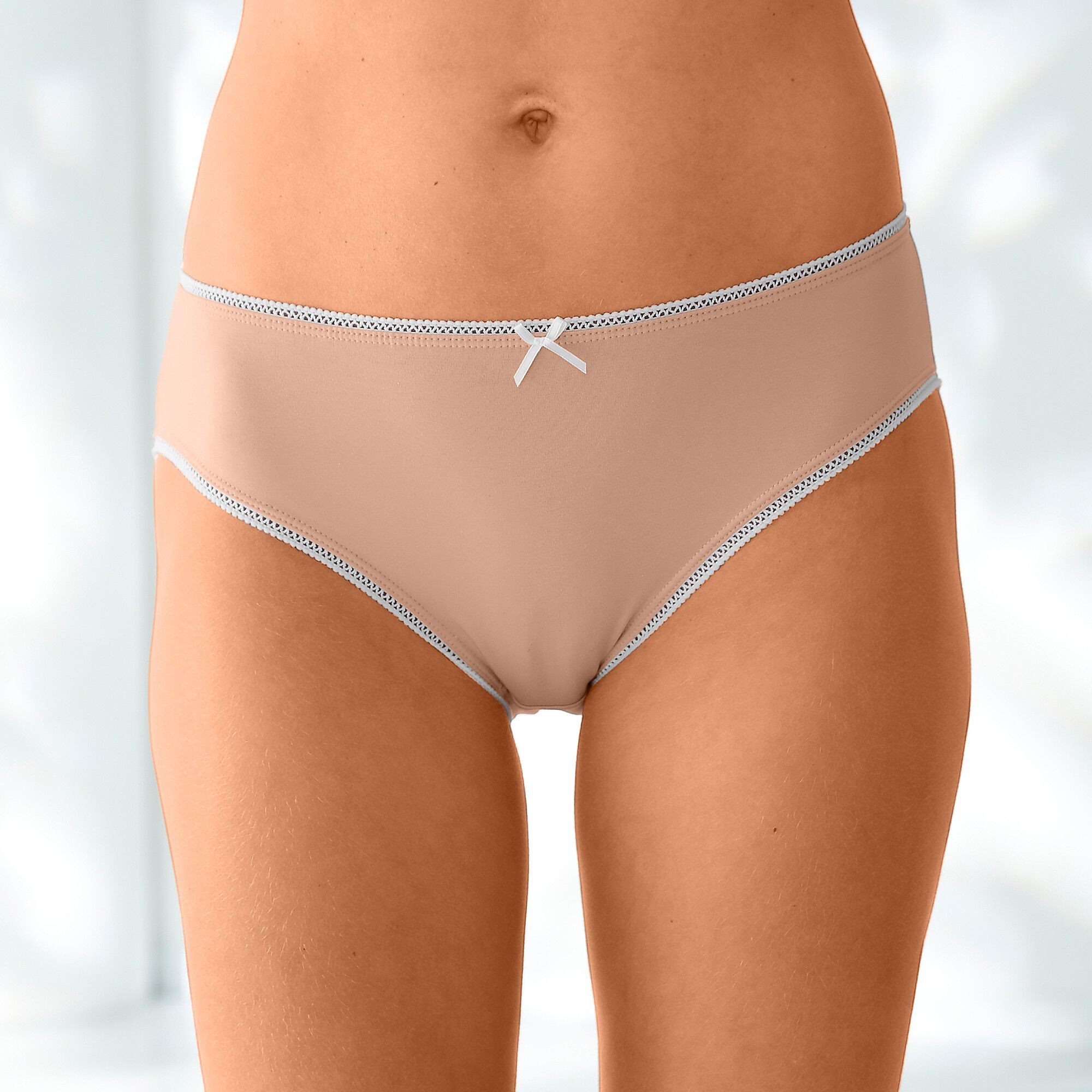 Slip coton forme midi imprimé motif à pois assortis – Lot de 4