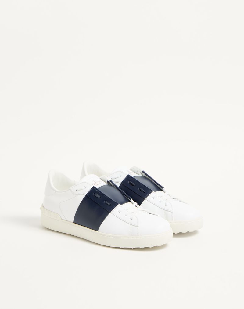 Baskets ouvertes en cuir de veau