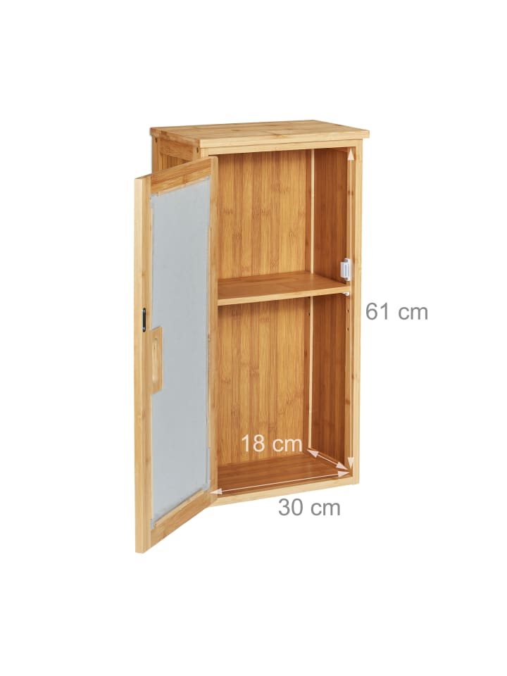 relaxdays Hängeschrank in Natur - (B)35 x (H)66 x (T)20 cm günstig kaufen onesize