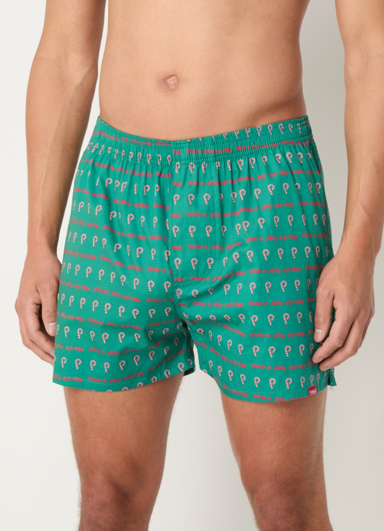 Boxers Pockies Jolly Ass en coton bio, vendus par lot de 2 dans une boîte cadeau.