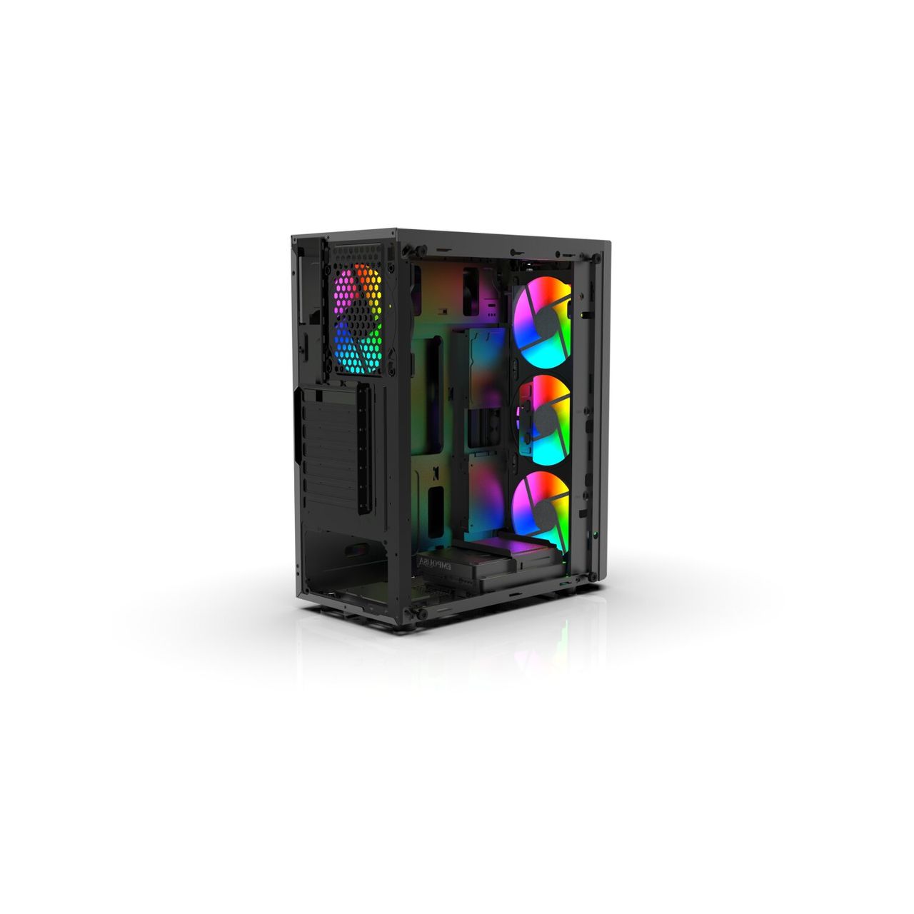 Inca EMPOUSA Premium Computer CASE EMG-15XB 4x ARGB Lüfter LED Glasscheibe schwarz