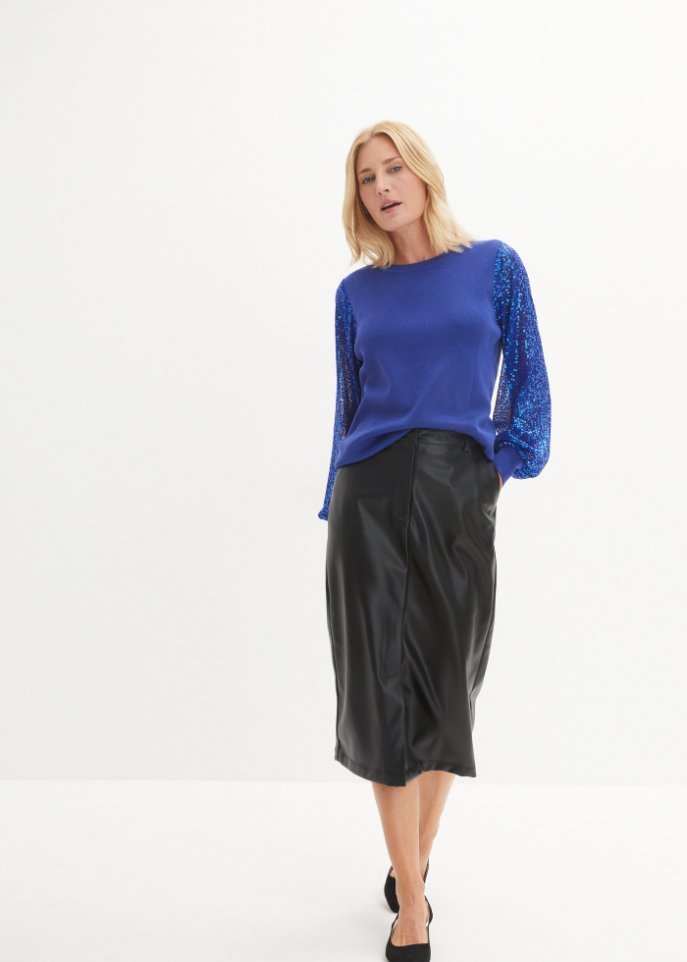 Pullover mit Pailettenärmeln