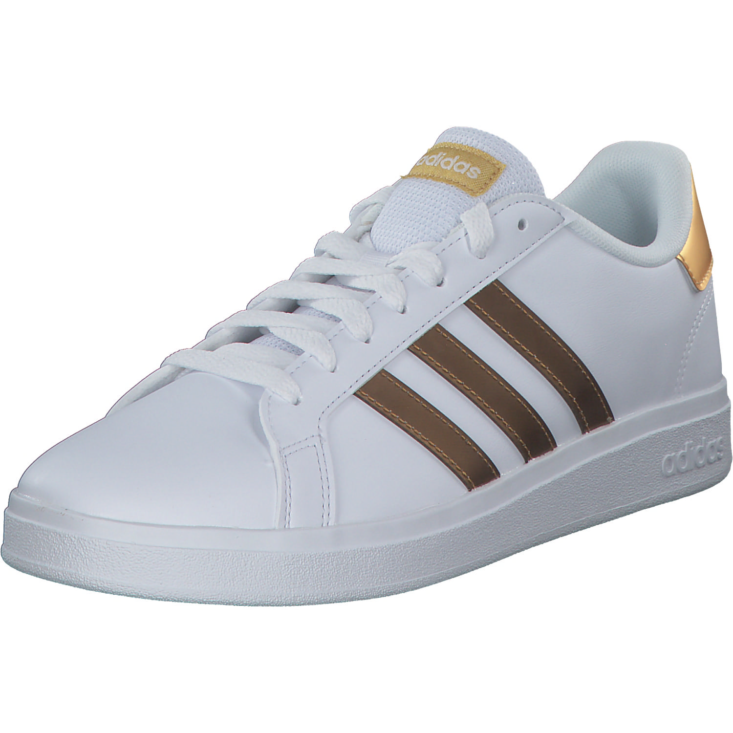 Adidas Grand Court 2.0 K, Schnürschuhe, Damen, ftwr white/ftwr white/matte go