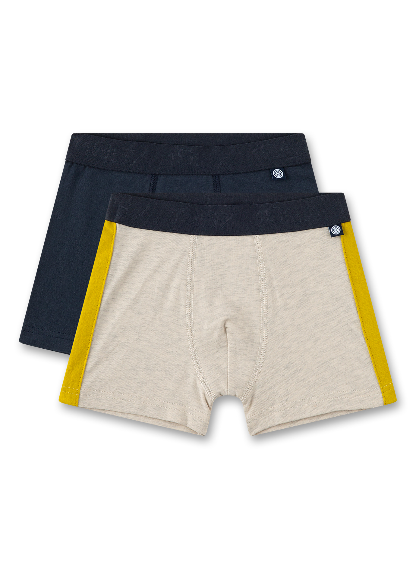 Jungen-Hipshorts (Doppelpack) Graumelange & Blau