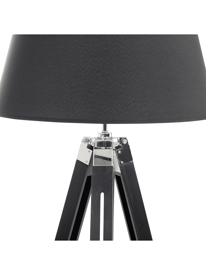 Beliani Stehleuchten MADEIRA in Schwarz/Silber - (W) 68 x (H) 143 x (L) 68 cm günstig kaufen onesize