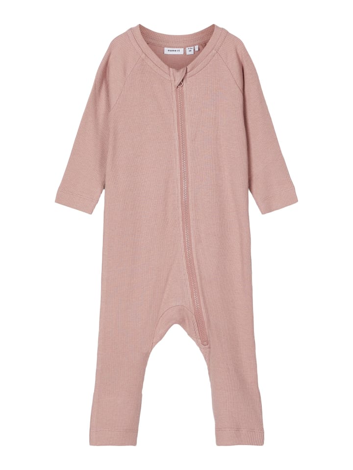 name it Mädchen Strampler mit Zipper ohne Fuß in Rosa günstig kaufen