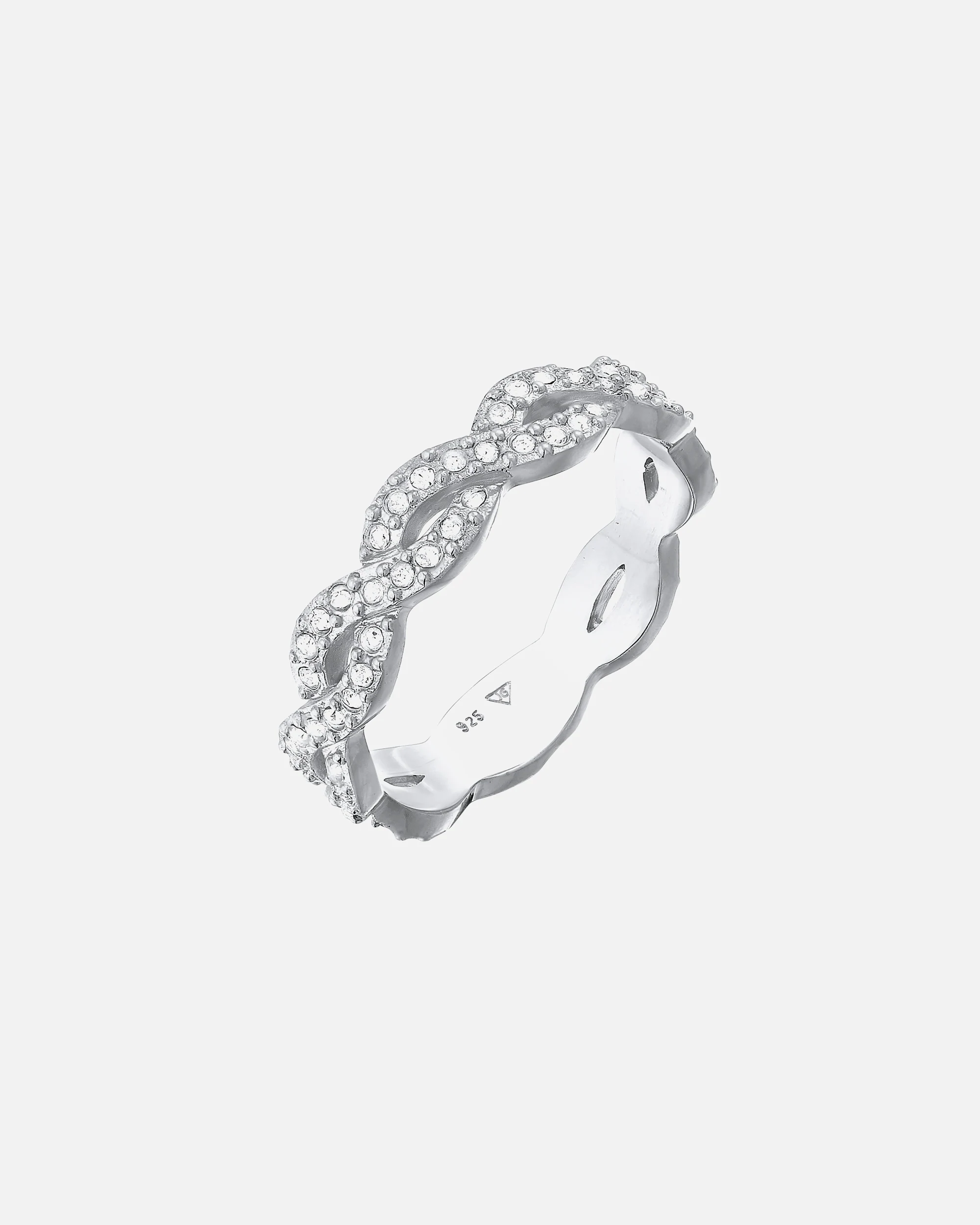 Ženski uhani Elli Infinity Love Sparkling s kristali iz srebra 925