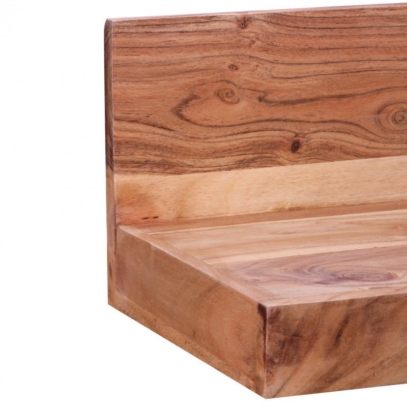Wohnling Massivholz Wandregal 60 cm Akazie