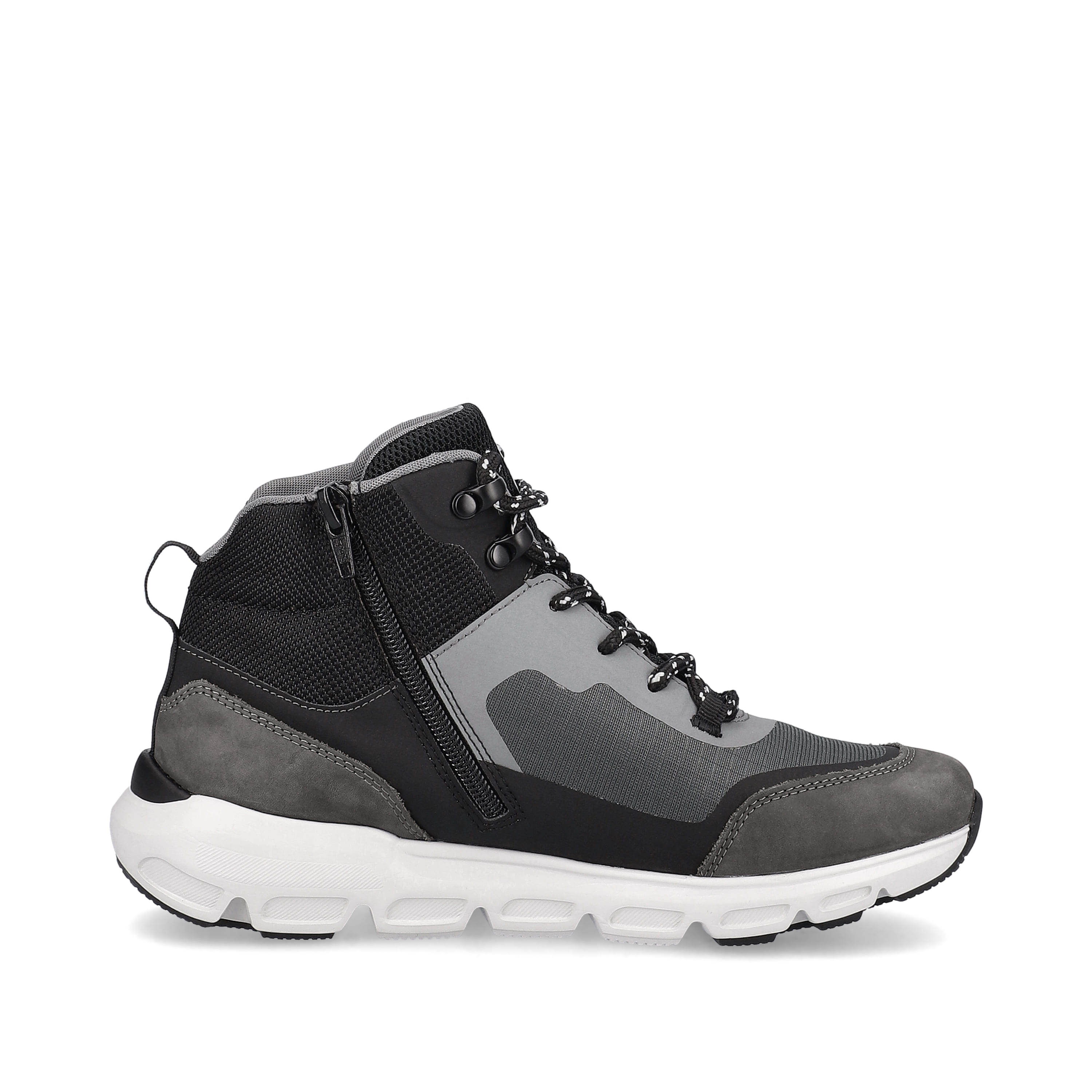 Rieker Damen Sneaker High stone-grey ocean-blue