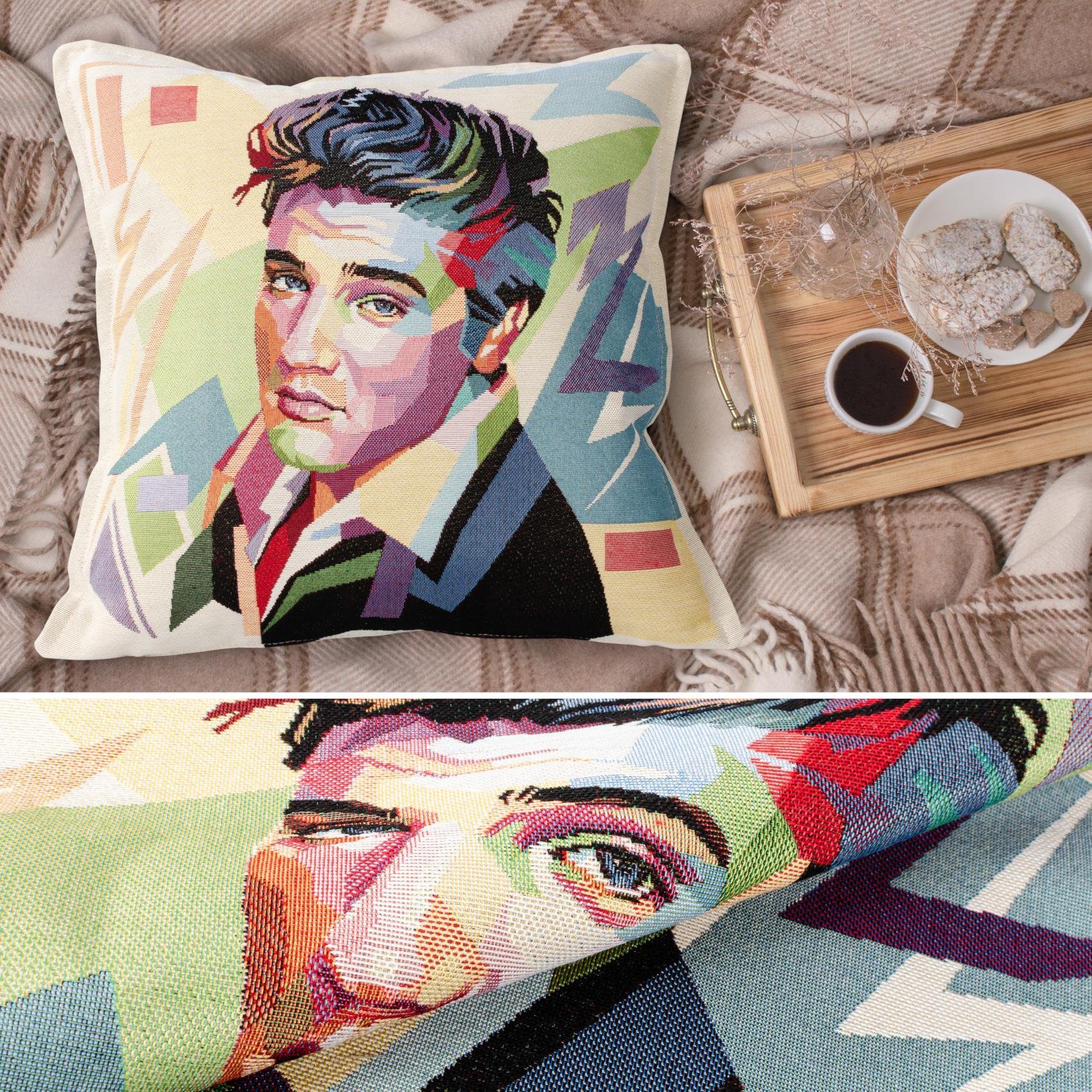 ANRO Dekokissen Kissenbezug Kissenhülle Deko Kissen Gobelin mit oder ohne Füllung, Jacquard Gobelin
