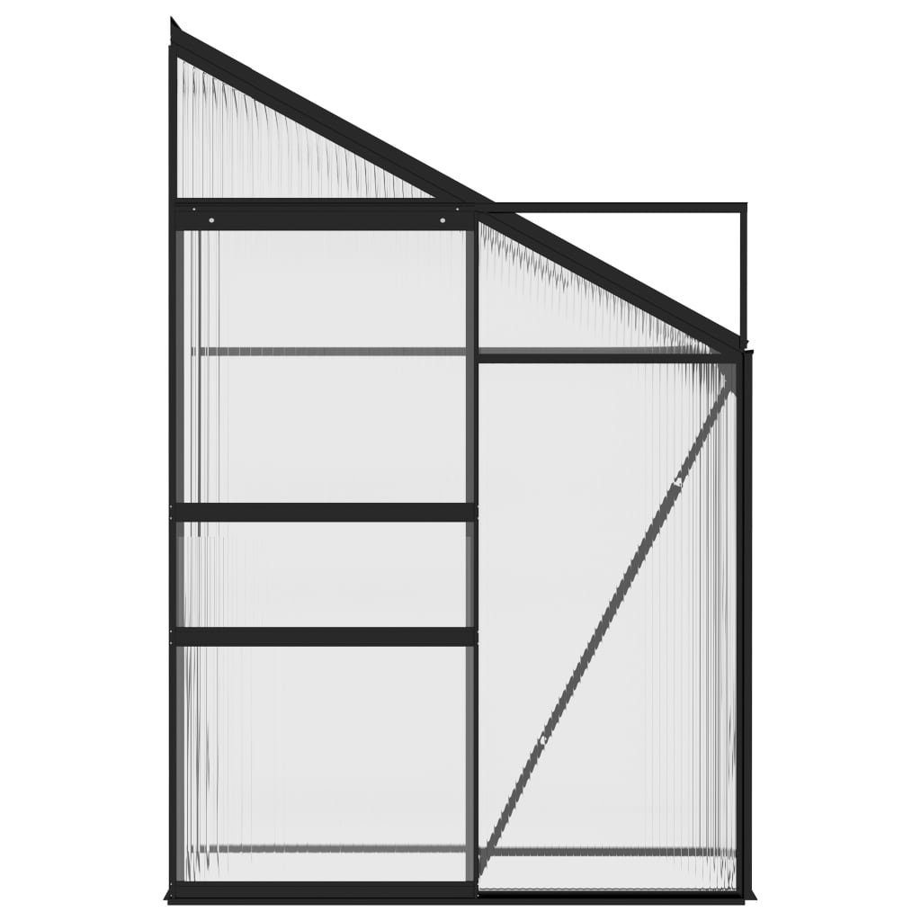 vidaXL Gewächshaus Gewächshaus Anthrazit Aluminium 1,38 m³