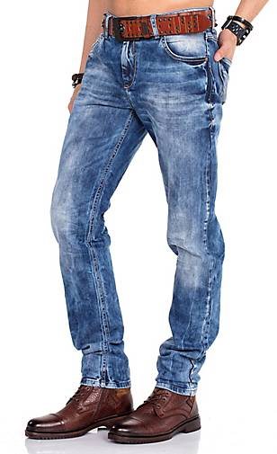 Cipo & Baxx Jeanshose im Regular Fit-Schnitt mit integriertem Gürtel