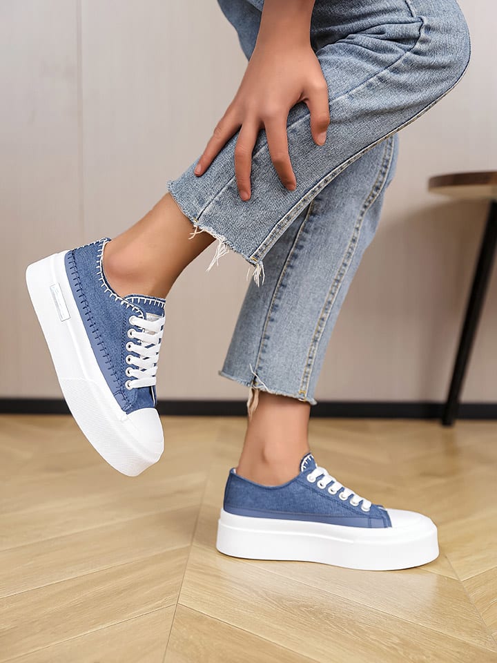 Sixth Sens Sneakers in Blau/ Weiß günstig kaufen