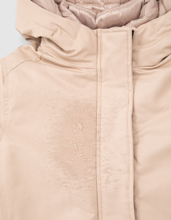 Parka beige avec parmenture amovible fille
