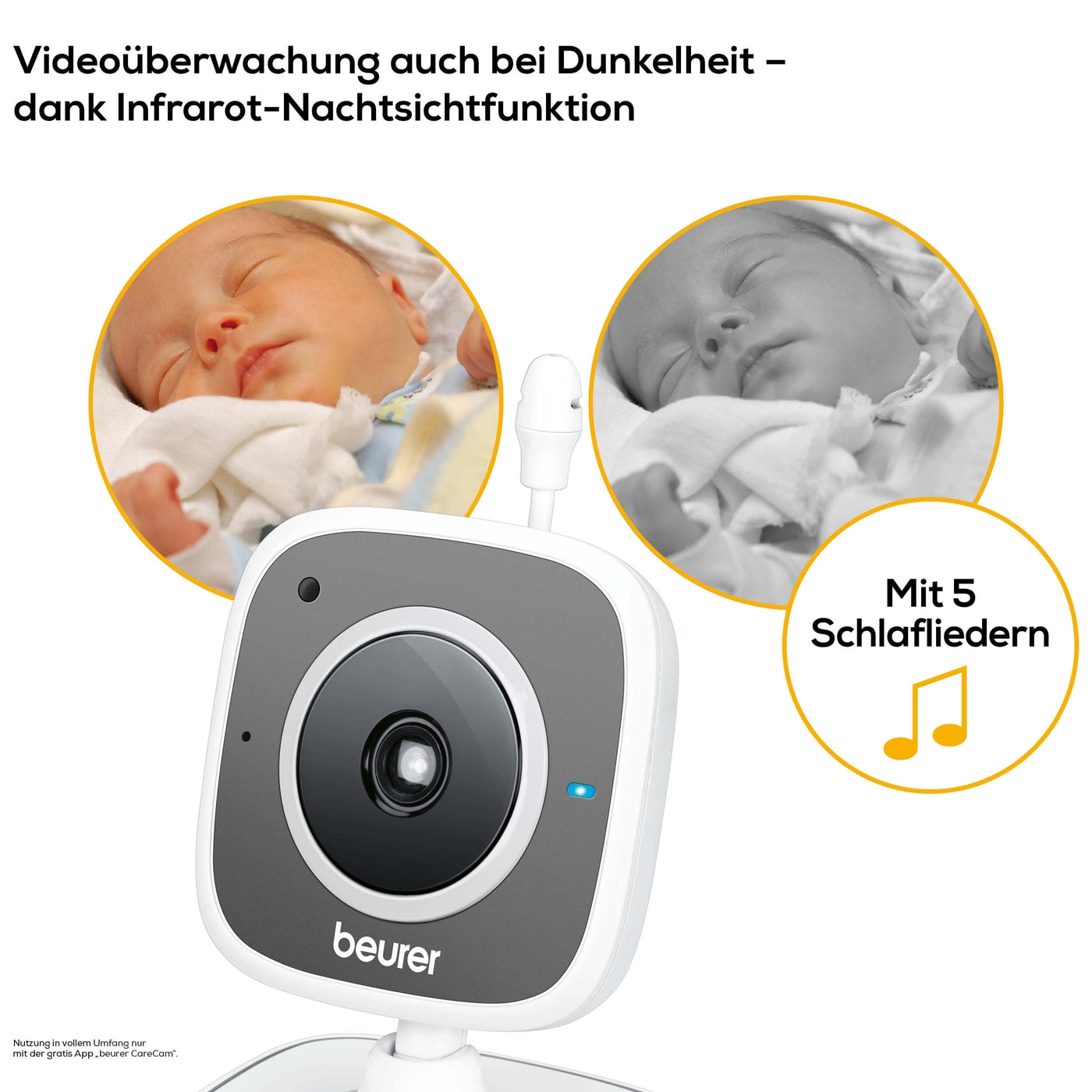 Beurer Baby Care Monitor BY 88 Smart-Jederzeit sehen und hören, was zu Hause los ist