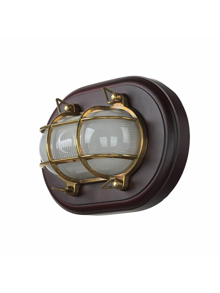 Licht-Erlebnisse Wandlampe EEK F in Messing poliert Transparent günstig kaufen onesize