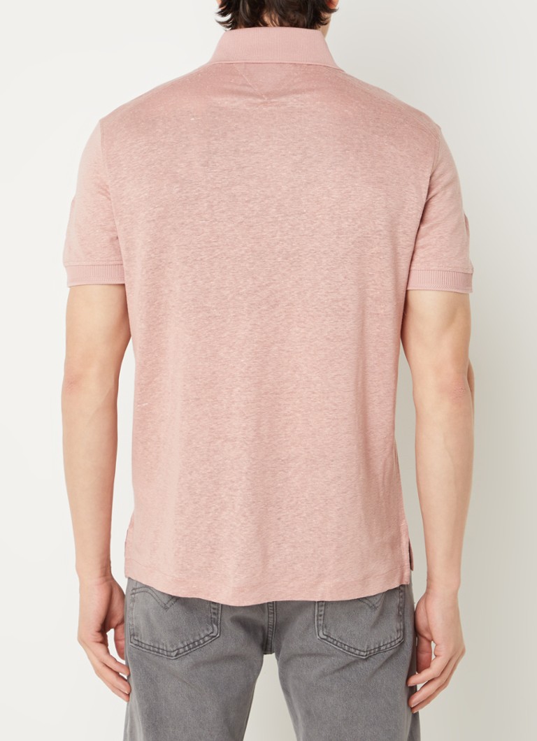 Tricou polo Tommy Hilfiger DC Classic Fit din amestec de in