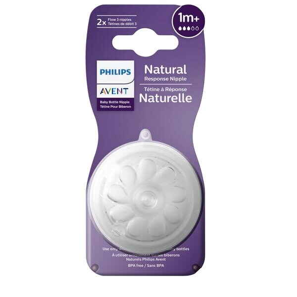 Philips Avent Natural Flesspeen 1M 2 stukkia
