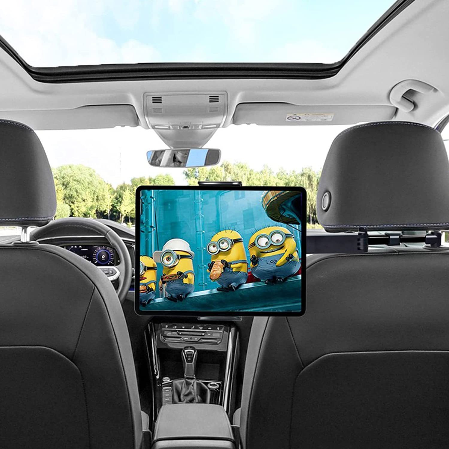 Directin Ausziehbare KFZ-Kopfstützen Halterung um 360 ° drehbar Tablet-Halterung, (bis 11,00 Zoll, für 4,4-11 Zoll Geräte, verstellbare Tablet-Kopfstützenhalterung, Kopfstütze KFZ Halterung Universal, Tablet Halterung Auto Verstellbar)