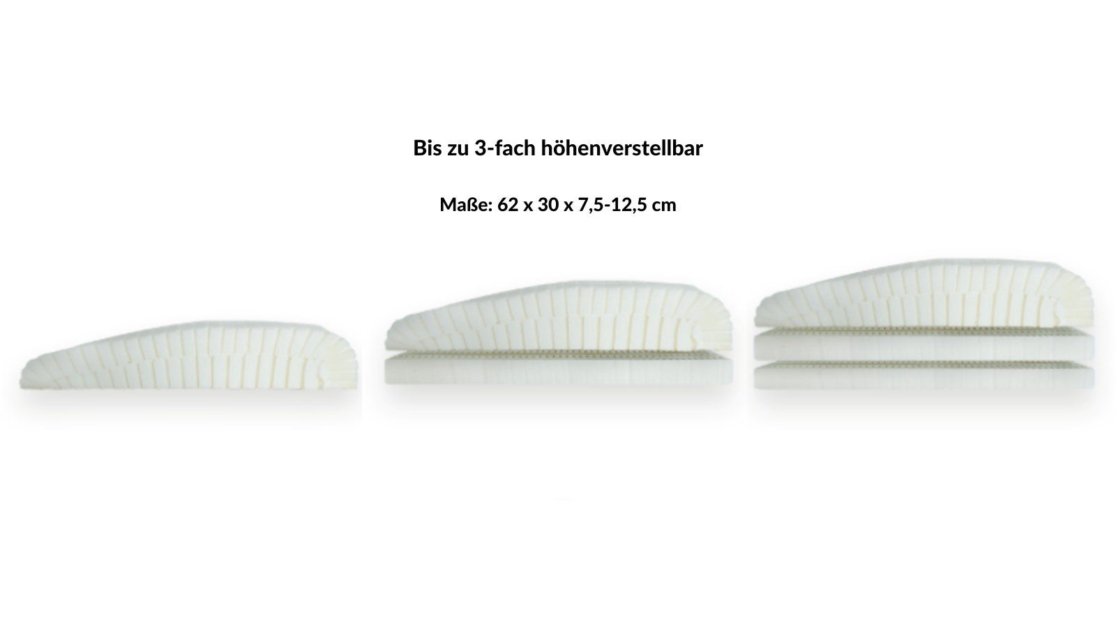 Nackenstützkissen Ortho Spezial Latex-Nackenstützkissen, DormiGood, Seitenschläfer, Rückenschläfer, 62x30x13 cm