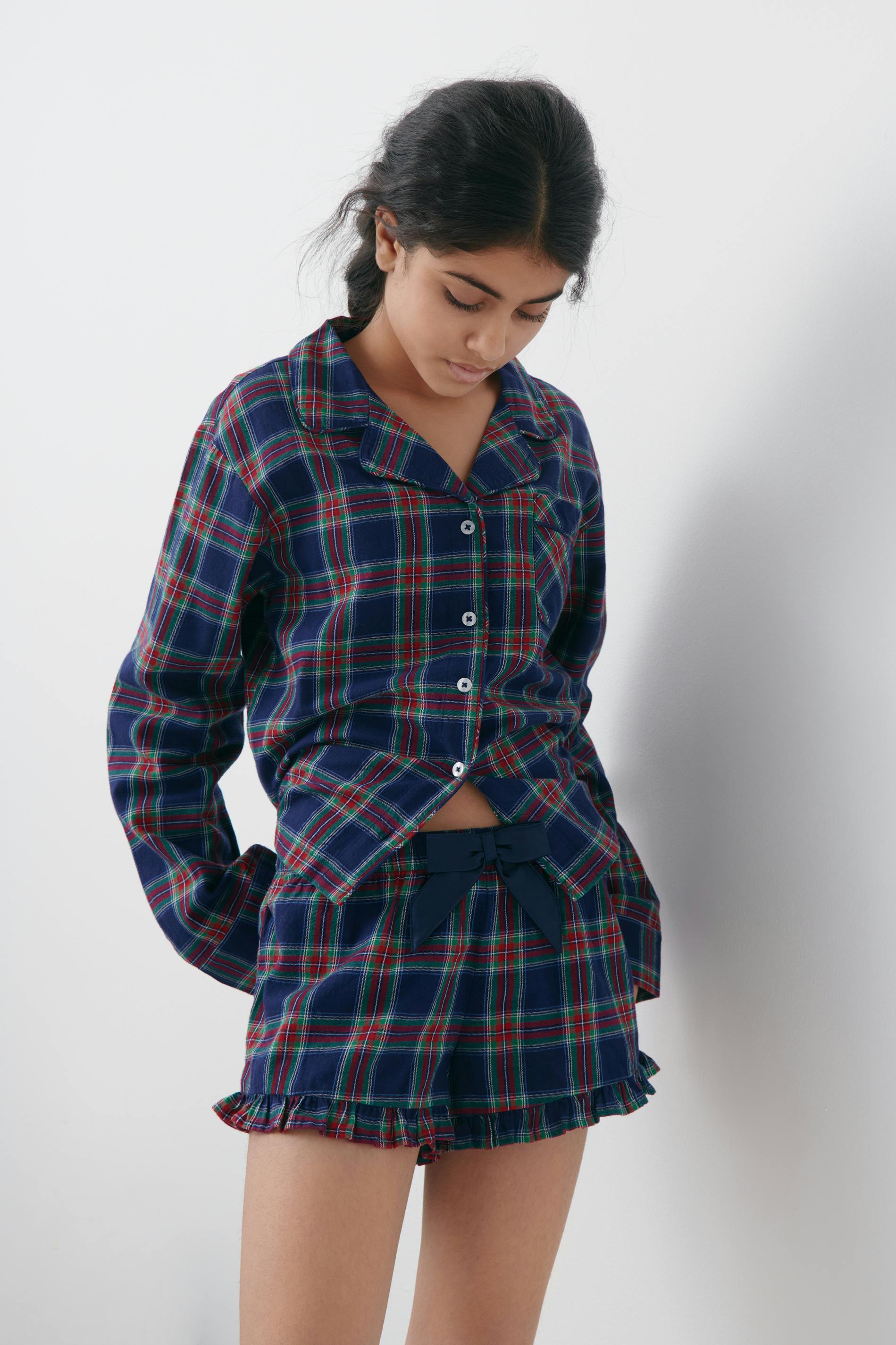 Y flannel pj shorts