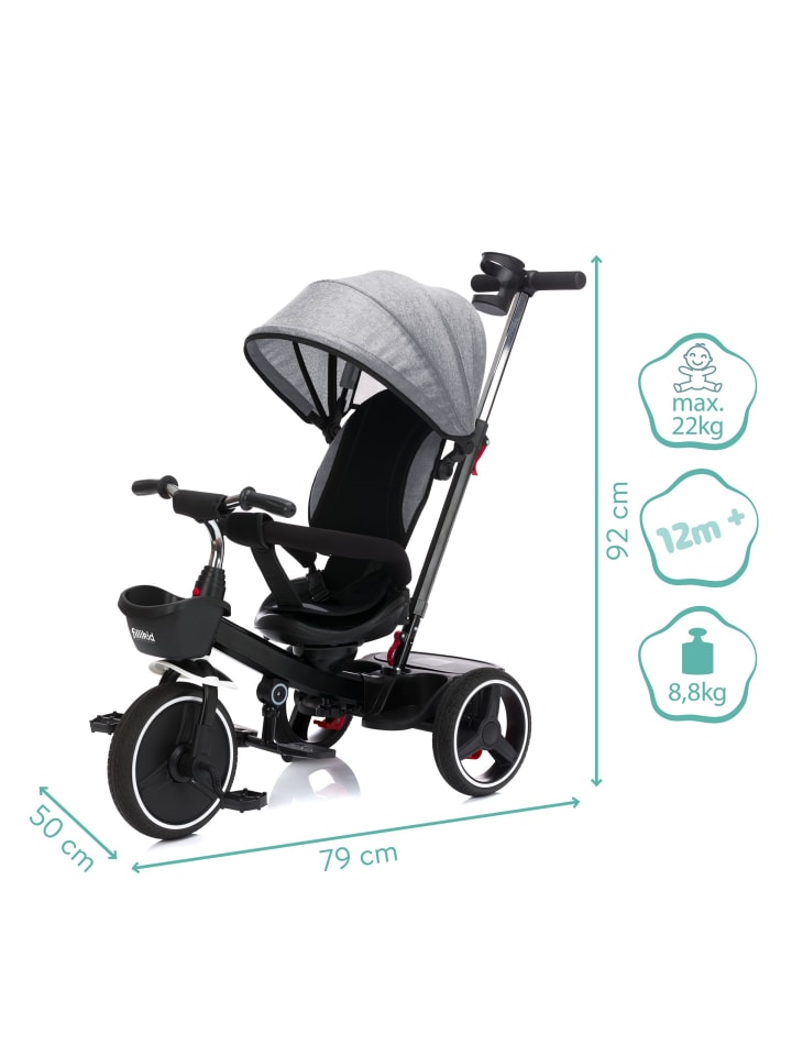 fillikid Dreirad NIKI 360 Exklusiv in Grau günstig kaufen onesize