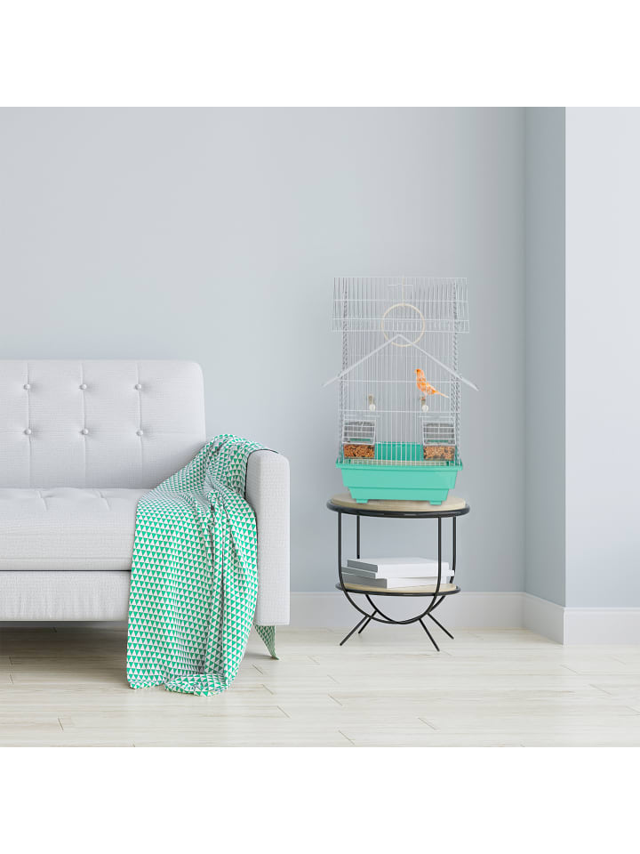 relaxdays Vogelkäfig in Hellblau/Mintgrün - (B)42,5 x (H)50 x (T)33 cm günstig kaufen onesize