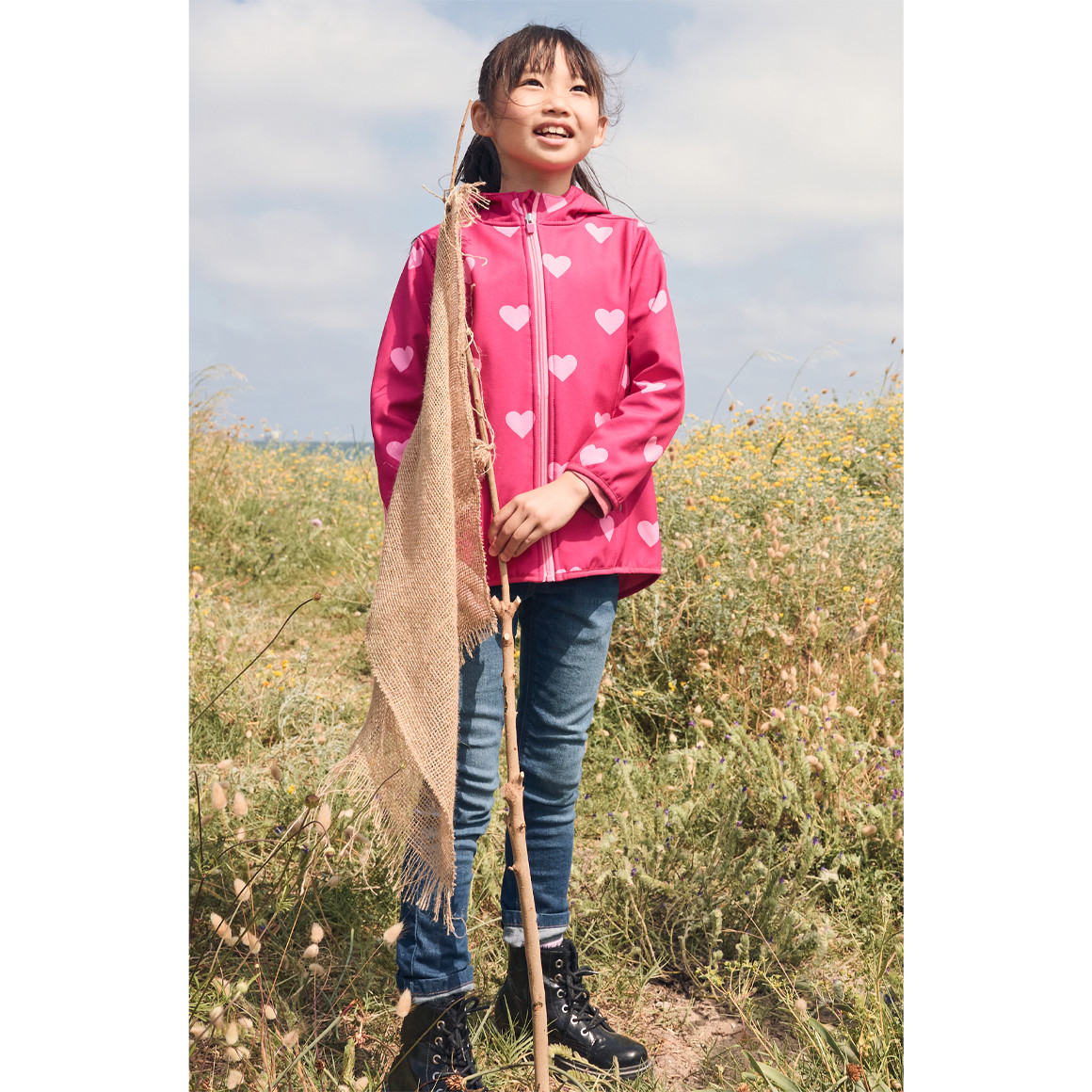 Mädchen Softshelljacke mit Fleecefutter