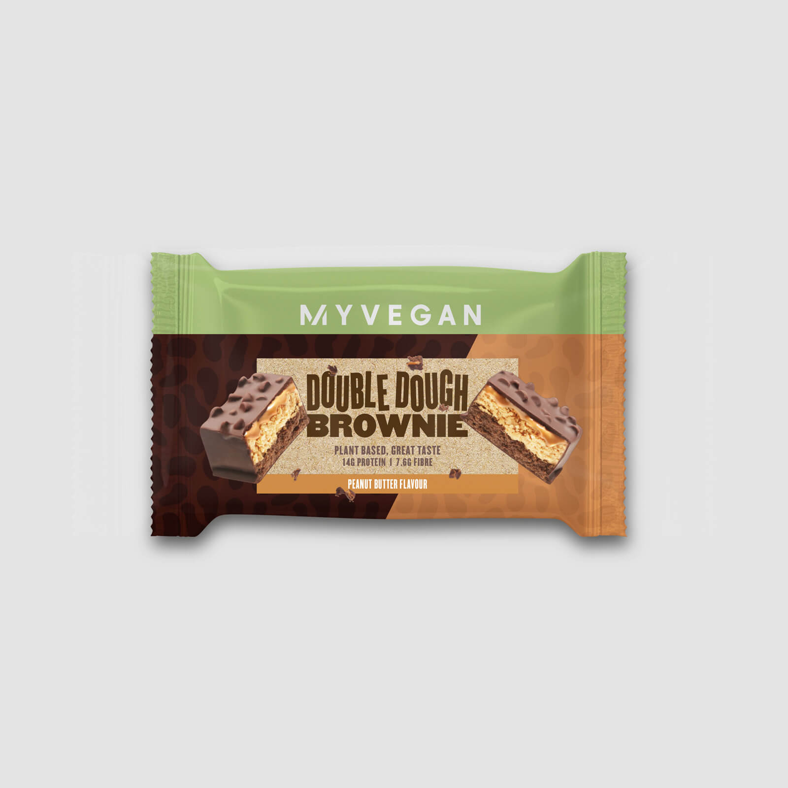 Myvegan Double Dough Brownie, Peanut Butter, 60g
