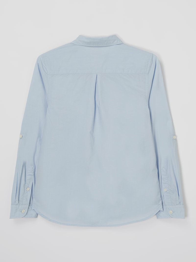 Slim Fit Hemd aus Baumwolle in hellblau