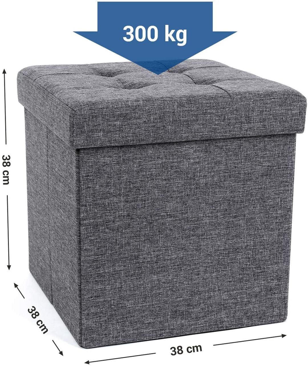 Songmics Sitzhocker mit Stauraum, 40 L