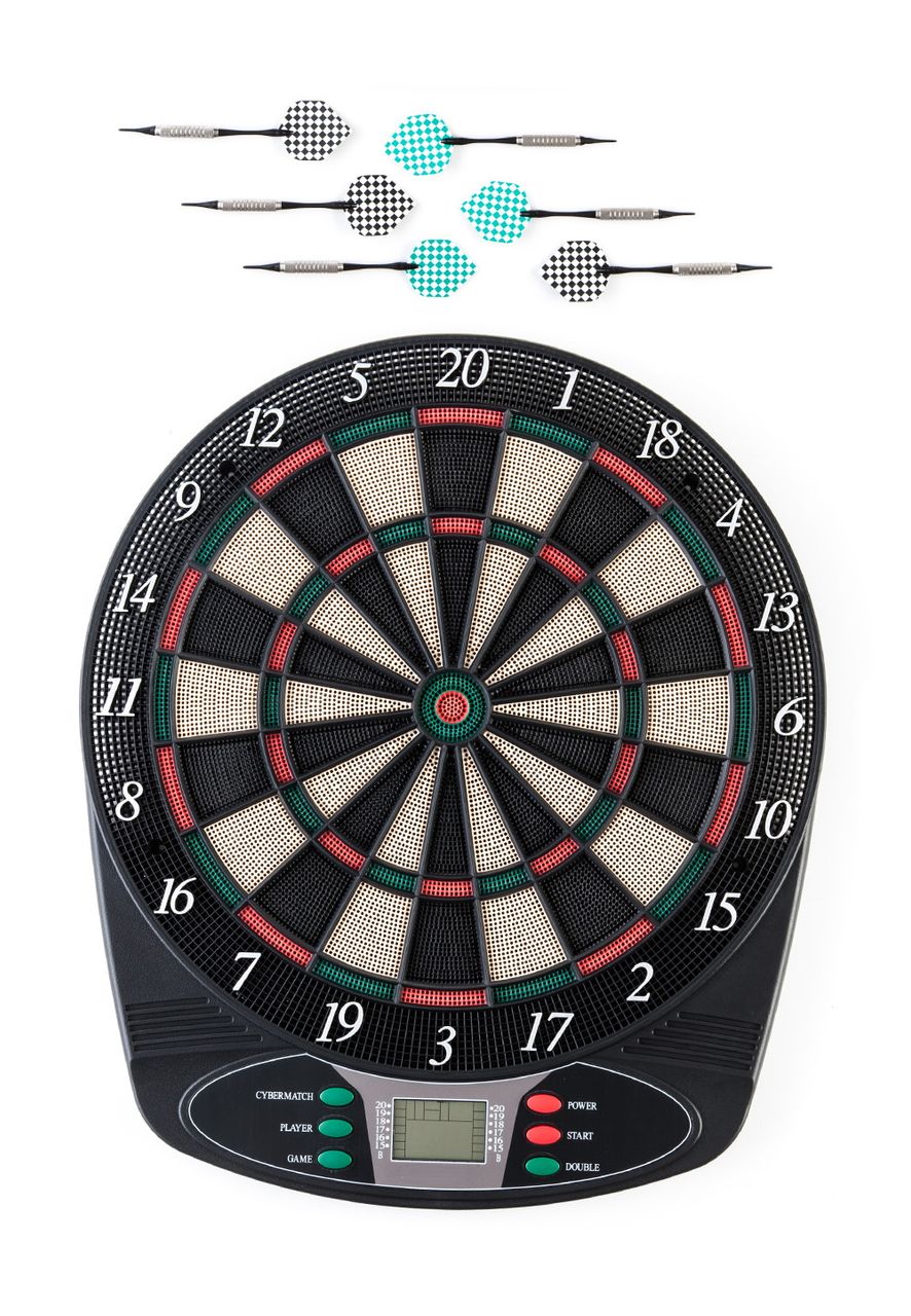 L.A. Sports Elektronische Dartscheibe Classic 1-8 Spieler 6 Softdarts Pfeile Score Display