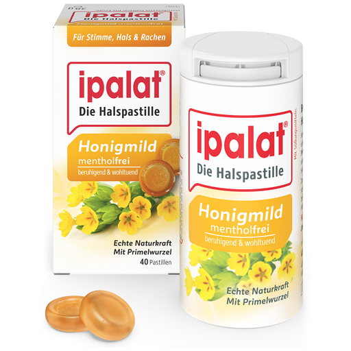 IPALAT Halspastillen honigmild o.Menthol zuckerfr.  40 St  Pastillen