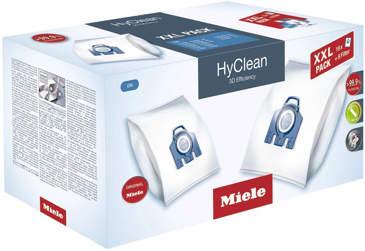 Miele Staubsaugerbeutel XXL-Pack GN Hy Clean 3D, passend für Miele, 16er- Pack