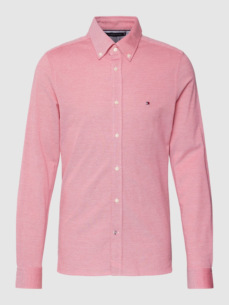 Freizeithemd mit Button-Down-Kragen in neon rot
