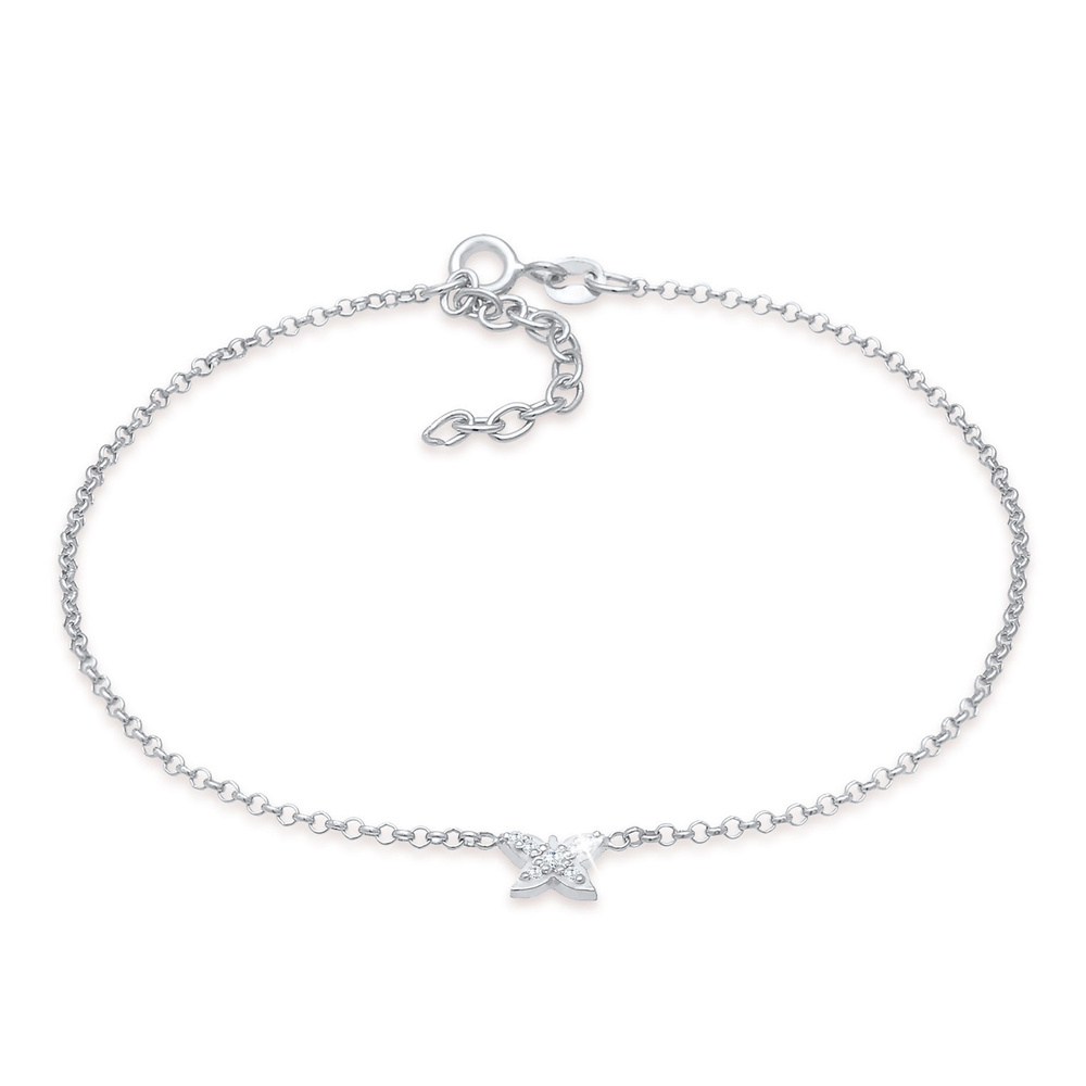 Elli Elli Bracelet de Cheville Papillon d'enfant Simple Été Ajustable avec pierres de  Bijoux