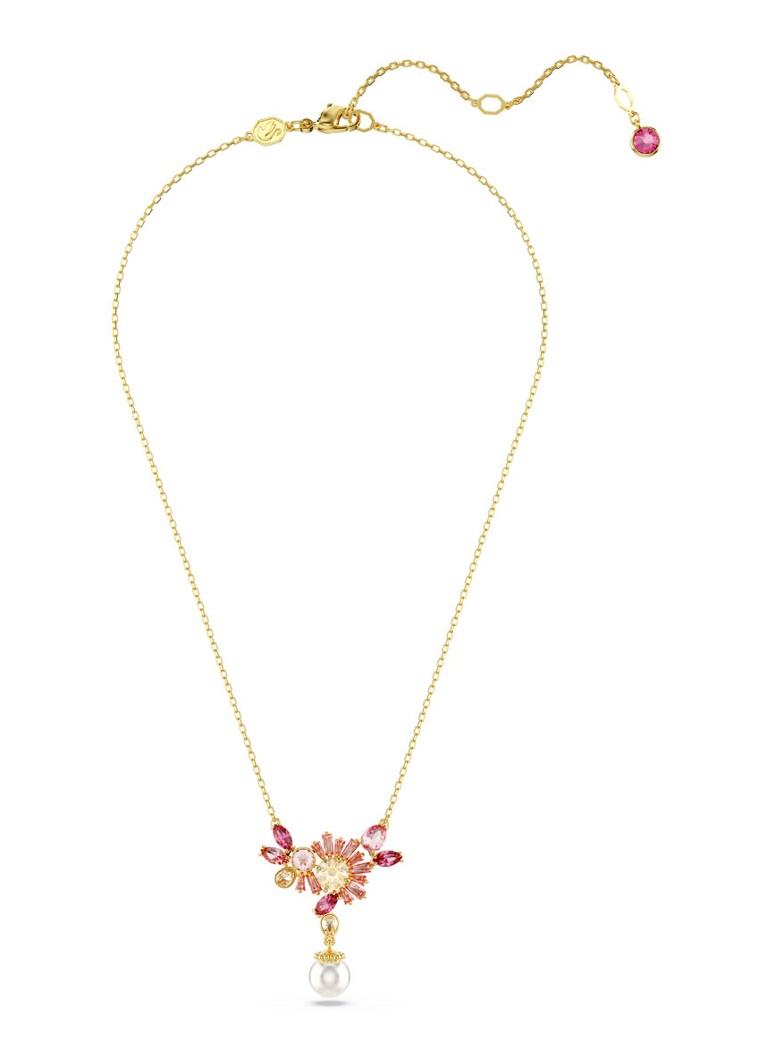Κολιέ με επιχρυσωμένο σκελετό Swarovski Gema