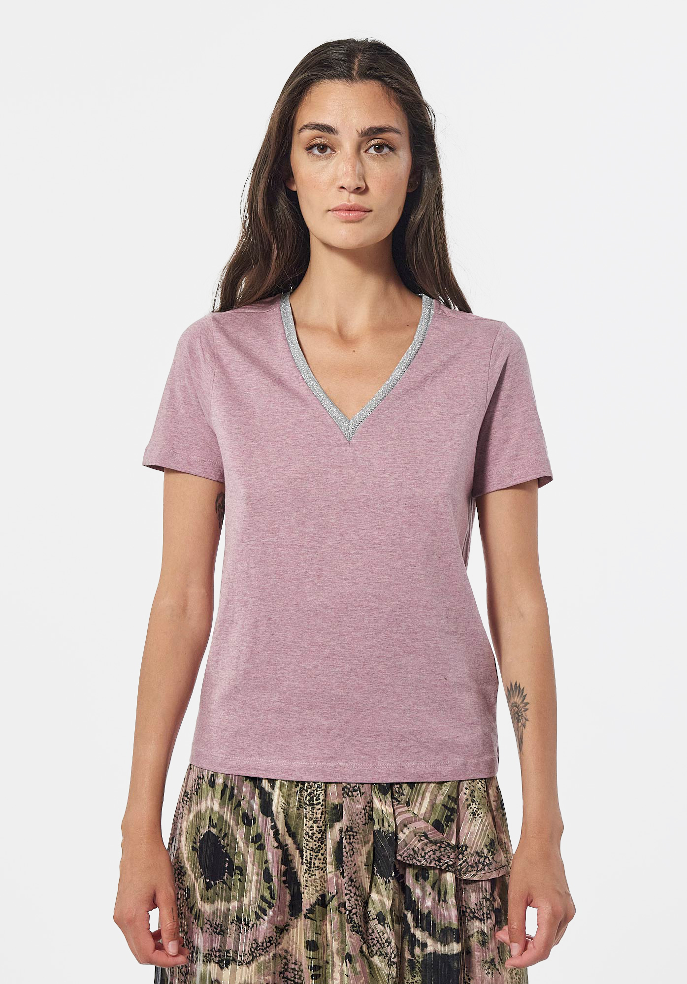 FINE   T-shirt violet Femme