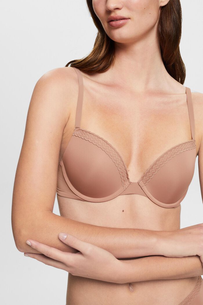 Push-up-BH aus Mikrofaser mit Spitzenborte