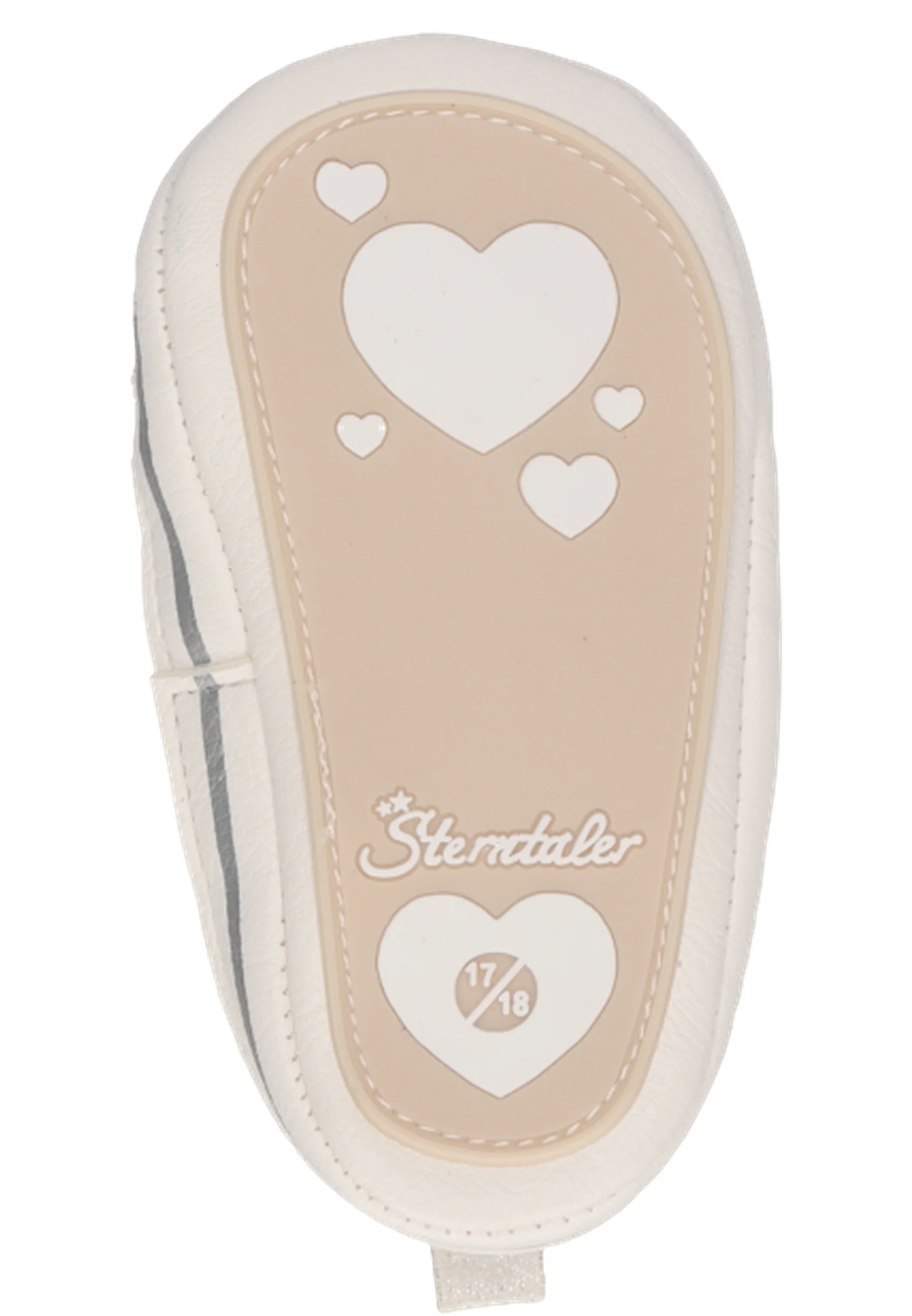 Babyschuh mit elastischen Schnürsenkeln in lichtgrau