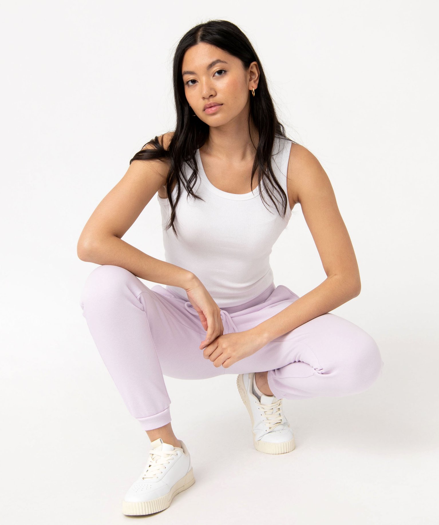 Pantalon de jogging femme molletonné violet clair | GEMO