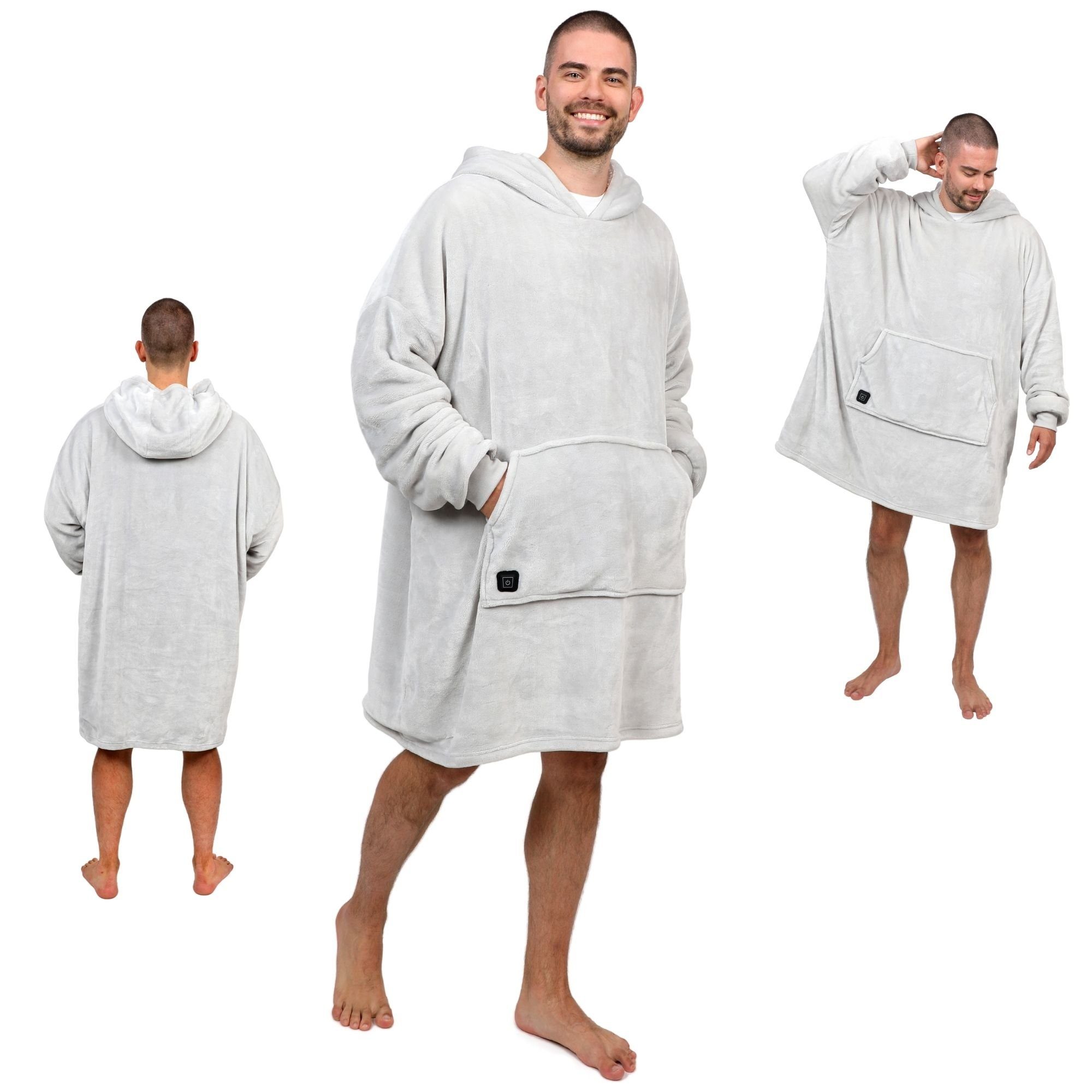 Wohndecke Premium flauschige Decke mit Ärmeln, NorthHeat, beheizt und unbeheizt