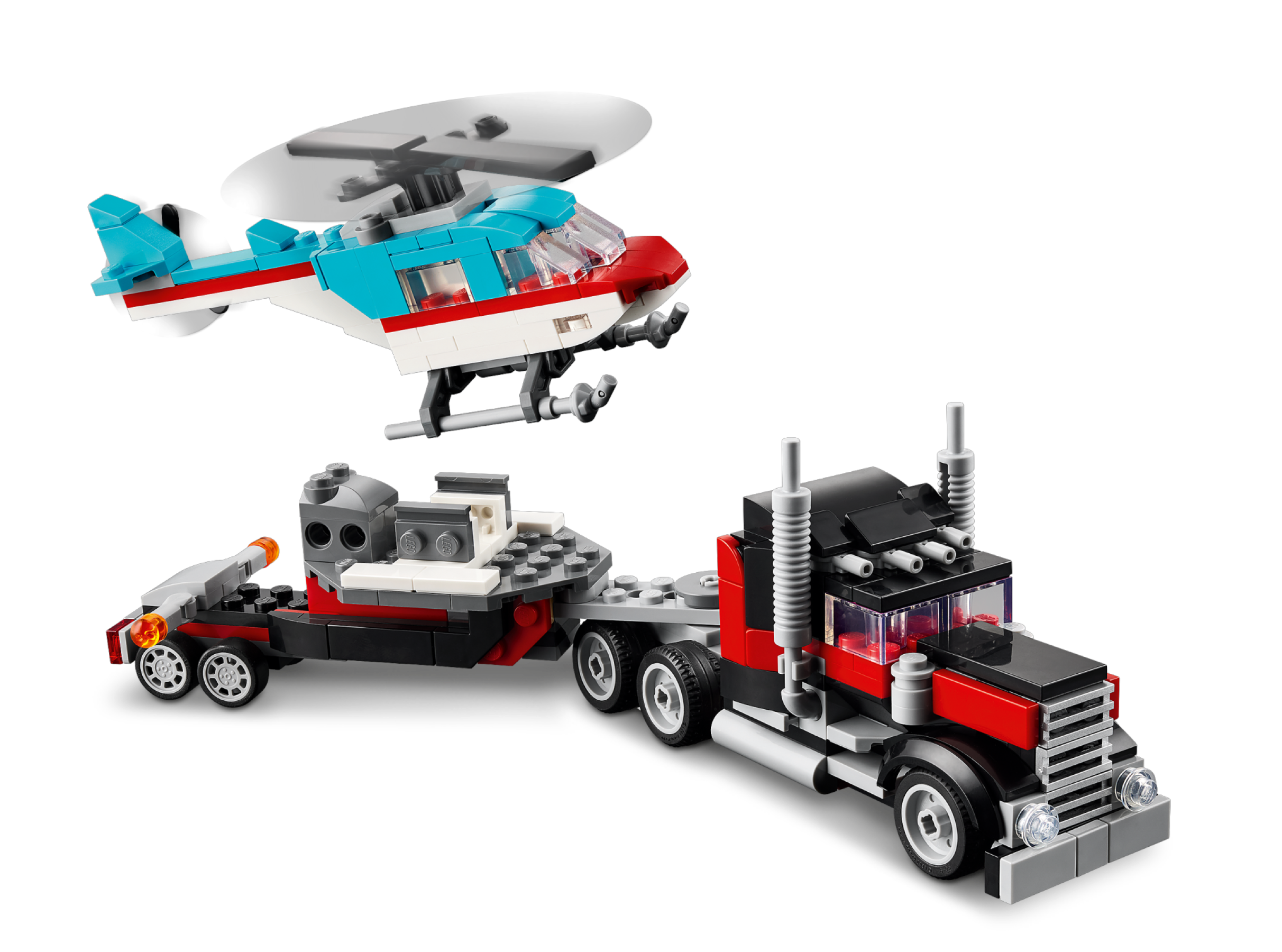 Tieflader mit Hubschrauber 31146