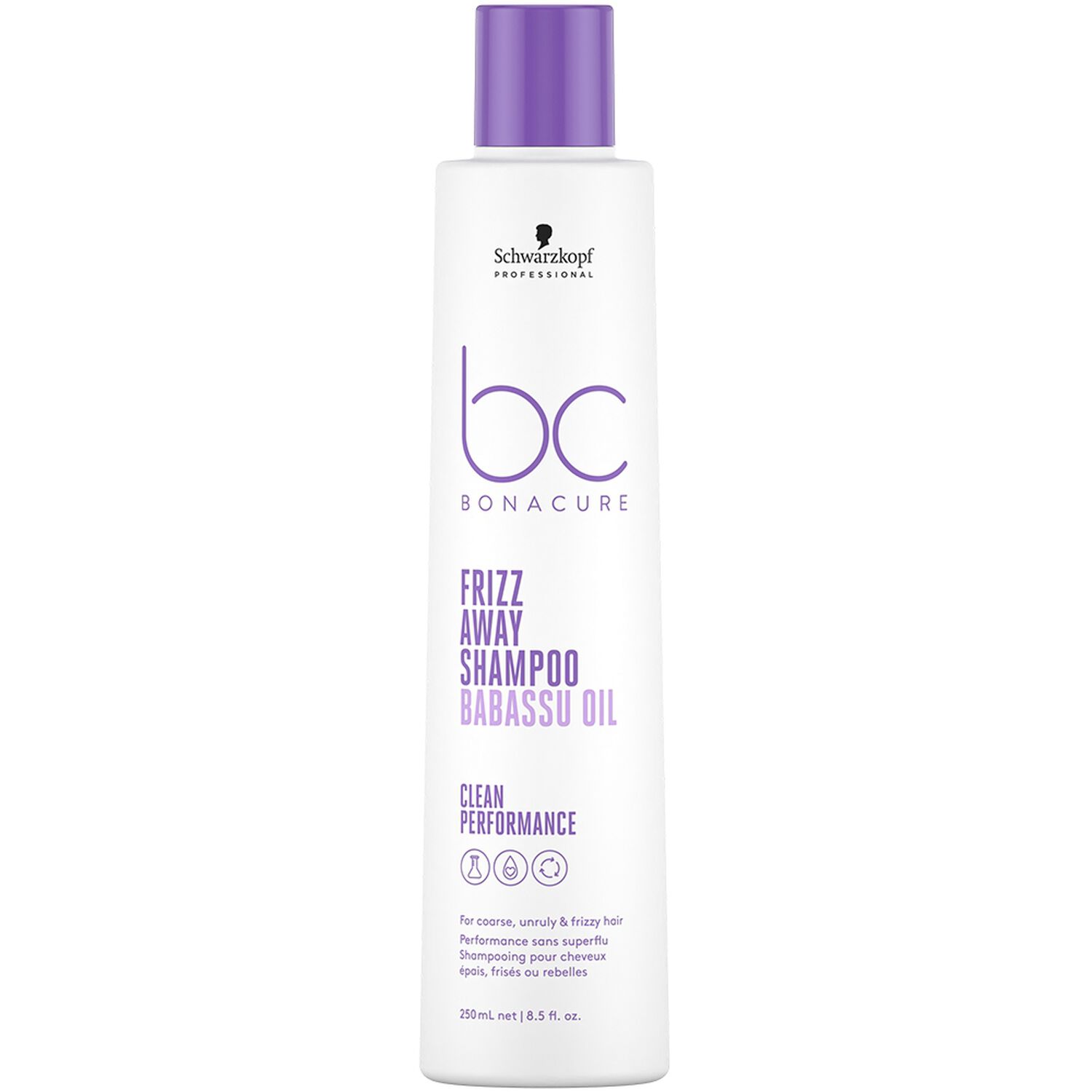 Schwarzkopf Professional BC Bonacure Frizz Away Shampooing anti-frisottis pour cheveux rebelles, épais et frisés 250 ml