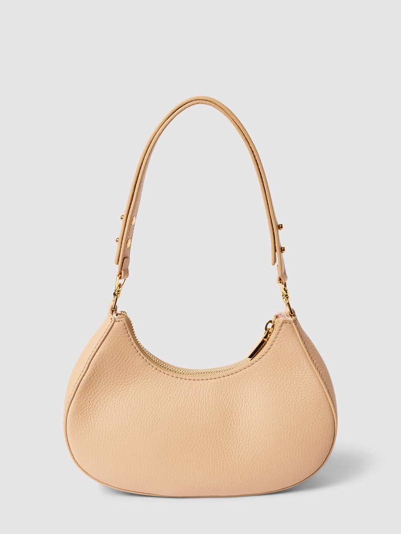 Umhängetasche mit Label-Print Modell 'CARRIE' in beige