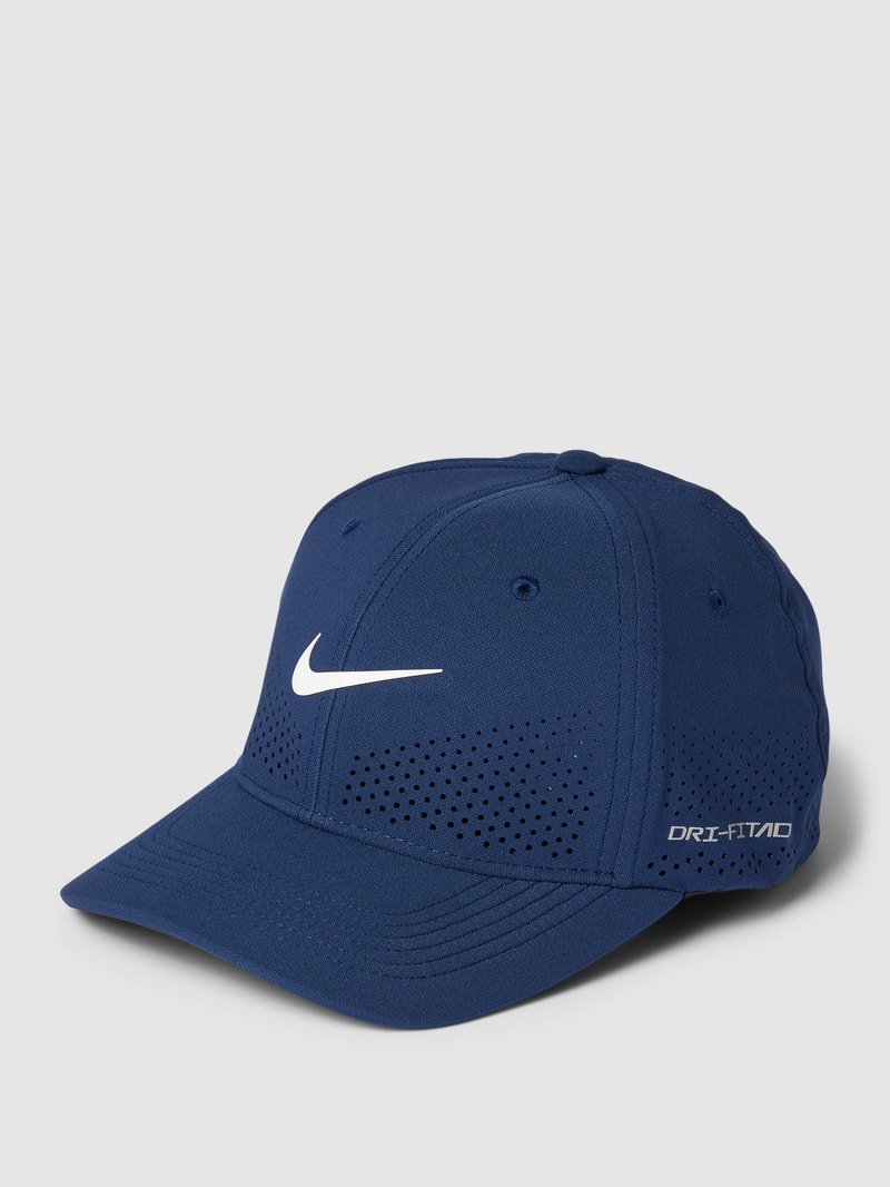 Basecap mit Label-Print in marineblau
