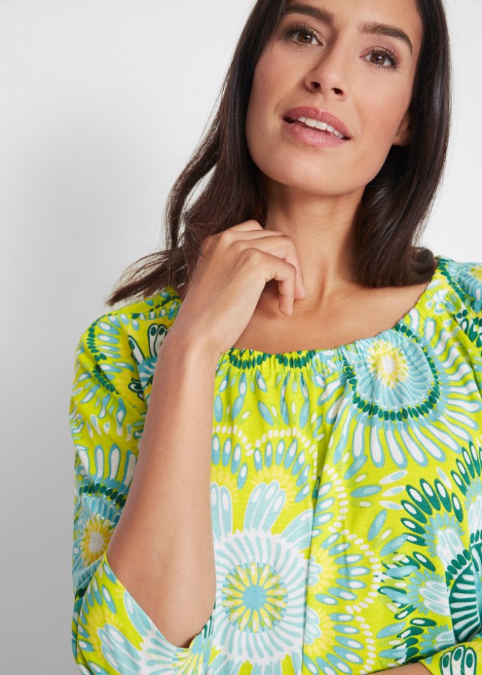 Baumwoll Shirt, 3/4-Arm