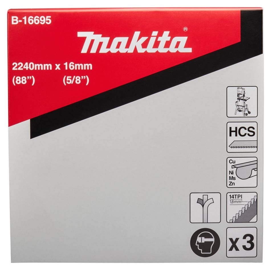 Makita Accessories B-16695 Bandă de ferăstrău 16 mm Metale neferoase LB1200F