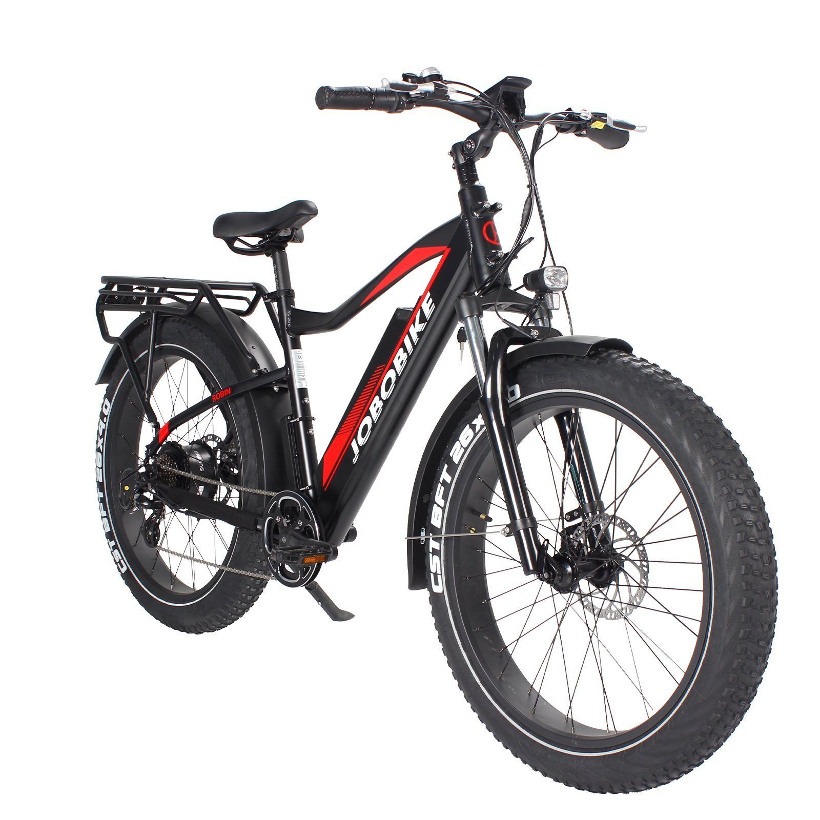 JOBOBIKE E-Bike MTB E33 Robin ebike sale Damen Herren für Fitness, 7 Gang Shimano, Kettenschaltung, Heckmotor, 672,00 Wh Akku, Hardtail E-Mountainbikes 26 Zoll Fat Tire Elektrofahrrad Heckmotor